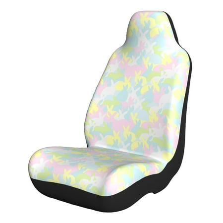 Cauagu Color Rabbit Print Car Seat Covers Universal Automotive Seat Covers Car Seat Protectors Easy to Install Car Cover Car Accessories Auto rucks Van & SUV-1