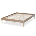 thumbnail image 4 of Baxton Studio Colette French Bohemian Antique Oak Finished Wood Full Size Platform Bed Frame, 4 of 9