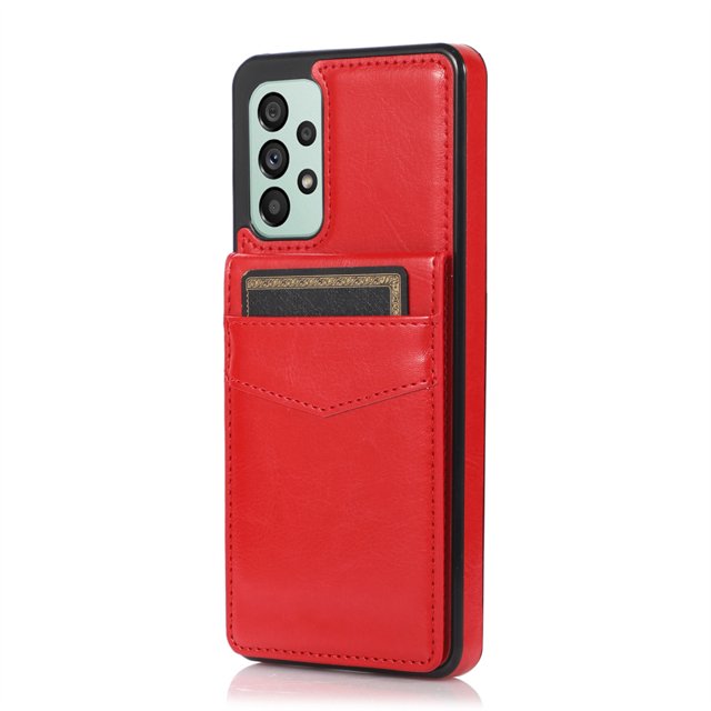 PU Leather Kickstand Card Slots Wallet Case For Samsung Galaxy A14 A54 A52 A72 A42 A32 A22 A82 A13 A33 A53 A73 Magnetic Clasp Heavy Duty Protective Cover