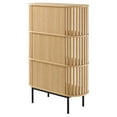 thumbnail image 4 of Storage Display Accent Cabinet, Brown Oak, Wood, Metal Steel, Living Office Kitchen Hospitality Restaurant, Modern Contemporary HB34886, 4 of 9