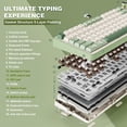 thumbnail image 4 of Teclado Mecánico Inalámbrico YUNZII B75 PRO Verde Matcha, 4 of 9