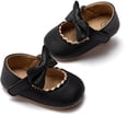 thumbnail image 3 of PEACNNG Baby Shoes Bow Non-slip Soft Rubber Sole Flat PU Sole First Walkers Newborn Bow Decoration, 3 of 5