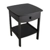 Winsome Wood Claire Curved Nightstand, Black Finish