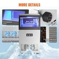 thumbnail image 6 of VEVOR Commercial Ice Maker 120lbs/24h,Ice Machine with 33lbs. Storage  Stainless Steel, Includes Scoop and Connection Hose, 6 of 9