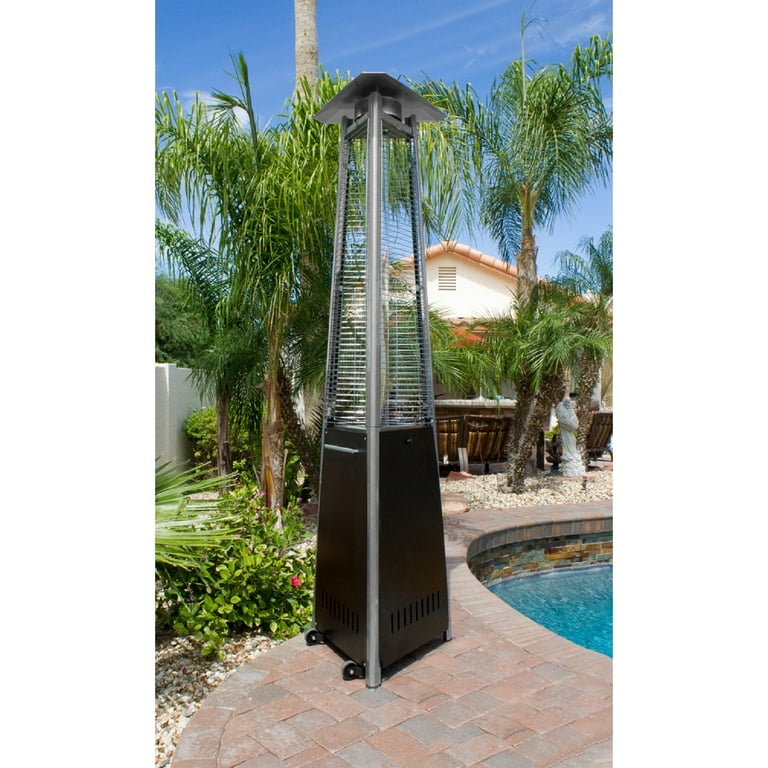 Hiland NG-GT-BRZ Natural Gas Commercial Glass Tube Patio Heater w