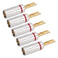 thumbnail image 4 of Audio Banana Plug, Serrated Banana Plug Prevent Short Circuit  For Siding For 12 AWG To 18 AWG Speaker Wire Red, 4 of 8
