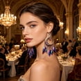 thumbnail image 4 of Boho Dreamcatcher Dangle Earrings, Vintage Western Indian Style Design, Exquisite Tassel Jewelry For Women Daily Outfit Matching Party Dress Up And Fashion Decoration., 4 of 6
