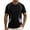 Black, variant on Men Compression Shirt Short Sleeve Workout Gym Slim Fit Training Top Quick Dry Stretch Athletic Drawstring