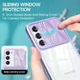 thumbnail image 3 of Compatible with Samsung Galaxy S23 Case Shockproof, Samsung S23 Phone Case Silicone with Slide Camera Lens Protector Cover Ultra Slim Transparent Protective Cases for Women Girls (Purple), 3 of 6