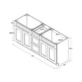 thumbnail image 6 of Disar 75'' Double Bathroom Vanity With Drawer Base Only, 6 of 6