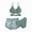 Light Green, variant on Girls Two Piece Swimsuit Ruffles Flounce Printed Bikini Set Swimwear Girl Bathing Suits Summer Beach(Mint Green,14 Years)