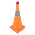 thumbnail image 3 of Cono de tráfico plegable antienvejecimiento de 60 x 29 x 29 cm con luz de advertencia para estacionamiento público., 3 of 14