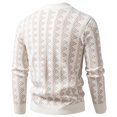 thumbnail image 2 of Men's Geometric Jacquard Mock Neck Pullover Sweater Long Sleeve Knit Top, 2 of 4