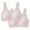 Pink, variant on 2 Pack Teenage Bras for Girls Seamless Training Bras Lightly Padded Everyday Bras for Teens Ruffle U Neck T-Shirt Bras No Underwire Lounge Bras for Age 7-14 Years
