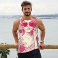 thumbnail image 6 of Logiee Ace Of Diamonds Lady Print Men's Workout Tank Top,Quick Dry Workout Tank Top,Gym Muscle Tee,Fitness Bodybuilding Sleeveless T Shirt-3X-Large, 6 of 7