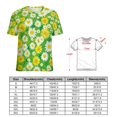 thumbnail image 2 of Floral Colorful Flower Women's Short Sleeve T-Shirt Crew Neck Casual Summer Trendy Loose Fit Tops, 2 of 6
