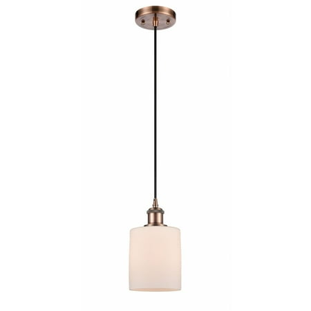 

Innovations 516-1P-AC-G111 Cobbleskill 1 Light Mini Pendant part of the Ballston Collection Antique Copper