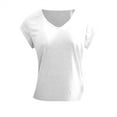 thumbnail image 2 of QLEICOM Women's Cap Sleeve Tank Tops, U Neck Solid Color Casual Shirts Loose Fit Basic Blouse, Summer Soft Tunic Tanks Loose Basic Tshirts Vests, Tees & Blouses for Girls S-2XL, 2 of 4