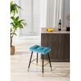 thumbnail image 4 of Luccalily Vintage Velvet Bar Stools,Counter Height Velvet Bar stools with Footrest,Modern design for Kitchen,Bistro Pub, Dining Chair, 4 of 11