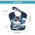 thumbnail image 4 of Bingfone Mess-Proof Baby Bib - Waterproof Bib For Baby Boy Or Girl With Food Catcher Pocket, Unisex-Shark, 4 of 8