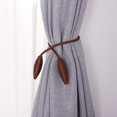 thumbnail image 3 of 2PC Curtain Tiebacks Drapery Tie Backs Decorative Rope Bud Shaped Holdbacks Holder Metal Simple Curtain Buckle (Coffee), 3 of 7