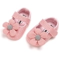 thumbnail image 4 of Infant Baby Girls Soft Sole Bowknot Princess Wedding Dress Mary Jane Flats Prewalker Newborn Light Baby Sneaker Shoes 0-18 Months, 4 of 7