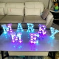 thumbnail image 2 of LED Letter Lights With Remote Control 16-color Luminous Letter Lamp Bar Sign Night Light For Wedding Party Christmas Decor U, 2 of 5