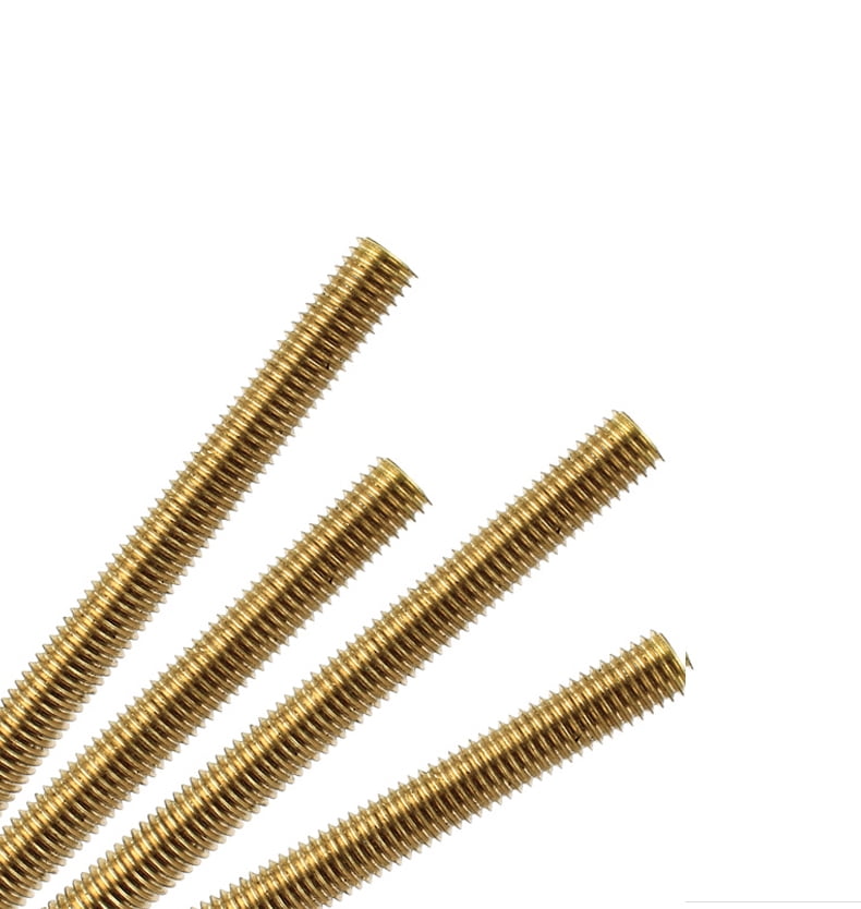 10pieces Brass Threaded Rods, M6 Pitch,50mm Long