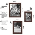 thumbnail image 2 of Americanflat 10 Piece Mahogany Gallery Wall Picture Frame Set in Sizes 8x10, 5x7, and 4x6 - Composite Wood with Shatter Resistant Glass - Horizontal and Vertical Formats for Wall and Tabletop, 2 of 6