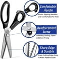 thumbnail image 4 of Heavy Duty Pinking Shears, Stainless Steel Blades for Sharp Edge Cutting, Comfort Grip Handle for Professional Dressmaking and Crafting, Wide Application from Fabric to Handcrafts, 4 of 8