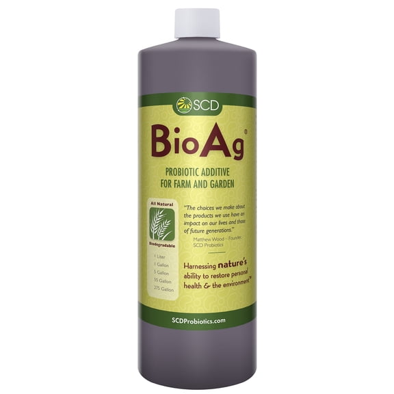 SCD Bio Ag, 1 Liter Microbial Inoculant, Natural Fertilizer and Probiotic Soil Amendment