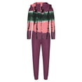 thumbnail image 5 of Two Piece Sets for Women Drawstring Sweatsuits Zip Up Hoodie and Sweatpants Print Hooded Top Pants Tracksuits (Watermelon Red M), 5 of 6