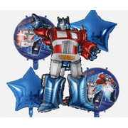 TRANSFORMERS 5 Pcs Foil Balloon Kids Birthday Party Supplies Decor Boy Gift