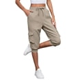 thumbnail image 6 of Maean Women's Capri Pants Quick Dry Joggers Capris Pant Drawstring Elastic Waist Loose Trousers with Pockets, 6 of 7