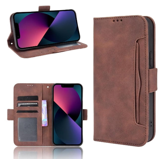Funda Tipo Billetera GANGXUN para iPhone 14 Plus – Tapa Flip con Tarjetero