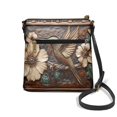 thumbnail image 2 of Kuiaobaty Hummingbird Flower Print Crossbody Bag for Women, Lightweight Vegan Leather Messenger Handbag Crossbody, Medium Size Sling Purse with Adjustable Strap for Travel, 2 of 7