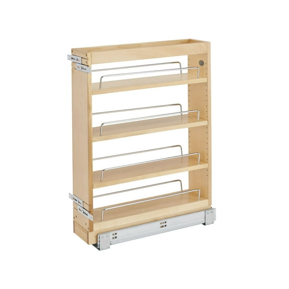 Rev-A-Shelf 448-BC19-8C 4 Shelf Cabinet Drawer Organizer, Natural Maple