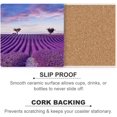 thumbnail image 6 of GZHJMY Square Drink Coasters 2 Pcs Lavender Field Sunset Landscape Absorbent Ceramic Coffee Coasters for Drinks with Cork Base Housewarming Gift for Home Decor, 6 of 6