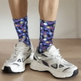 thumbnail image 6 of KLL Black Cats And Flowers Print Cool Socks Men's Women's Crew Socks Funny Crazy Novelty Stockings, 6 of 6