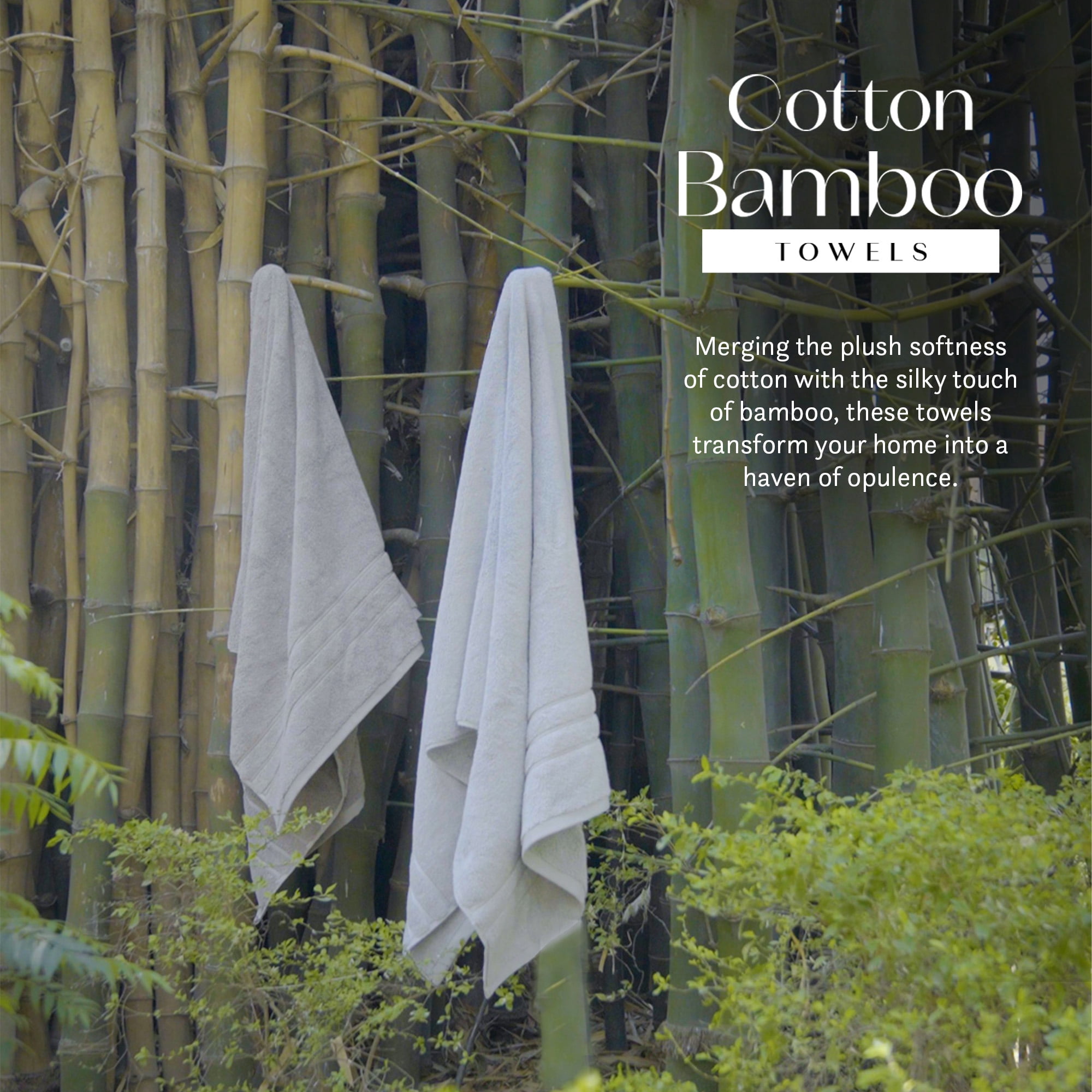 Everyday Home by Trident Eco Twist 2 Piece Bath Towel Set, Cotton and Viscose from Bamboo towel, Plush, Absorbent, Bathroom Towels, Charcoal