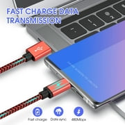ROFAY 15FT Micro USB Cable, Nylon Braided Charging Cord, Compatible with TV Stick, PS4, Android, Black