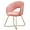 Pink, variant on HLL Velvet Vanity Chair with Curved Back, Upholstered Barrel Desk Chair with Gold Legs, Mid Century Modern Accent Chair for Living Room, Dressing Room, Bedroom, Pink