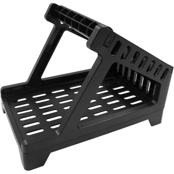Black Label Holder, Thermal Label Holder for Rolls and Fan-Fold Labels Direct Shipping Label, Stand Desktop Label Printer Accessory for Office, Home