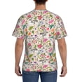 thumbnail image 2 of Naloa Bunny Floral Men's T-Shirt Sport T-shirt Men's Basic Tee Casual Men's Shirt, Round Neck, Short Sleeves - Medium, 2 of 5
