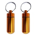 thumbnail image 2 of 2x caja de pastillas a prueba de agua, soporte para medicamentos, contenedor, cápsula, botella, llavero, cadena Oro Yuyangstore Cápsula impermeable, 2 of 6