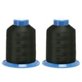 thumbnail image 1 of Unique Bargains 1968 Yards 150D/0.25mm Extra Strong Bonded Polyester Threads (Black, 2 Pack), 1 of 4