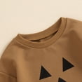 thumbnail image 5 of Okbabeha Baby Girl Boy Halloween  one-piece  Pumpkin Face Sweatshirt Romper Pumpkin Patch Bodysuit Halloween Clothes Outfit, 5 of 8