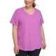 thumbnail image 1 of Calvin Klein Womens Cotton V Neck Basic T-Shirt, ltpaspink, Plus Size, 1X, 1 of 1