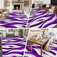 thumbnail image 5 of Purple White Moire Area Rug 6x9 FT, Non Slip Living Room Throw Carpet, Modern Abstract Art Washable Soft Large Floor Carpet Non-Shedding Rug for Bedroom Dining Room Play Room, 5 of 9