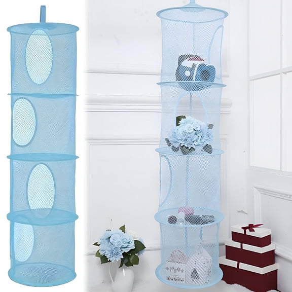 XIBUFE Hanging Mesh Stuffed Animal Storage,Large Plush Toys Net Organizer,Hanging Mesh Organizer,Foldable Space Saver Bags Plushie Basket Organization Holder for Bedroom Wardrobe Wall,43.3"x11.8"